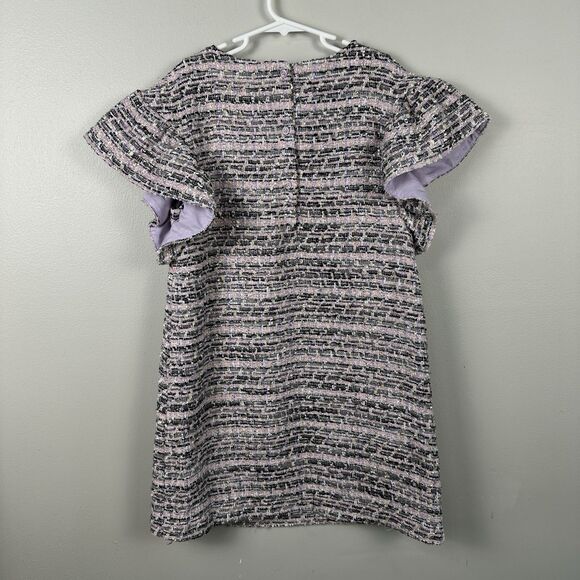 Janie and Jack Lavender Shimmer Bouclé Dress Girls Size 10 Short Sleeve Purple - Picture 5 of 5